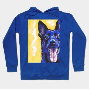 black German Shepherd Dog Bright colorful pop dog art Hoodie